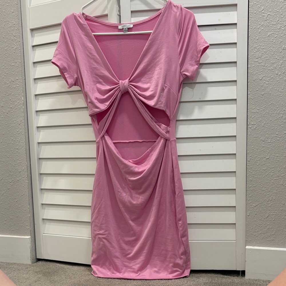 Pink Cut-Out Dress small